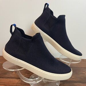 Rothys The Chelsea Ankle Boot Size 8.5 Navy Blue
